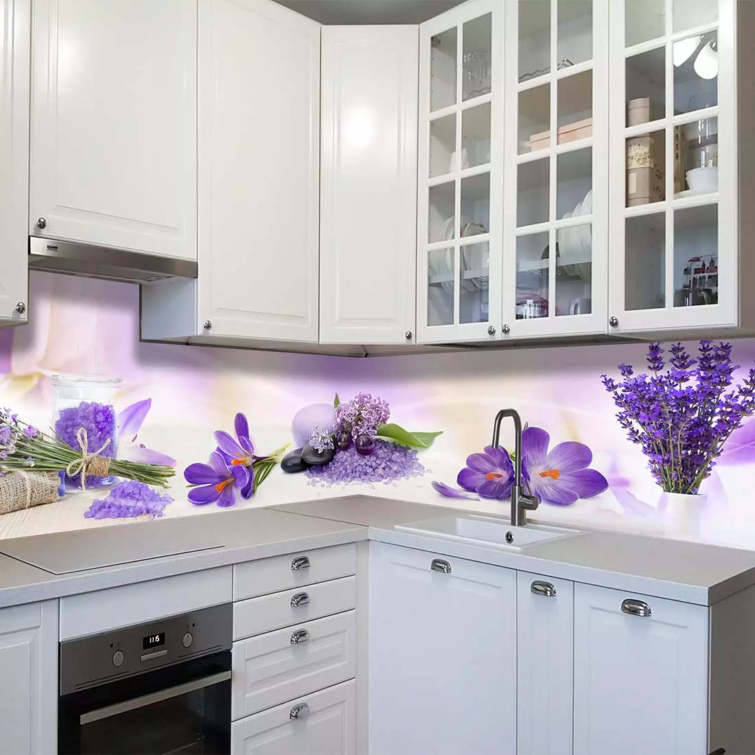 Кухонный фартук для кухни в стиле прованс