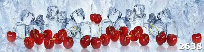 Стеклянные скинали Вишня и лед