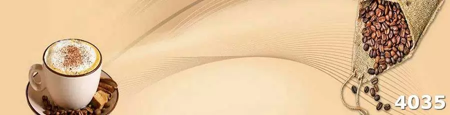 Стекло на фартук кухни с чашкой кофе