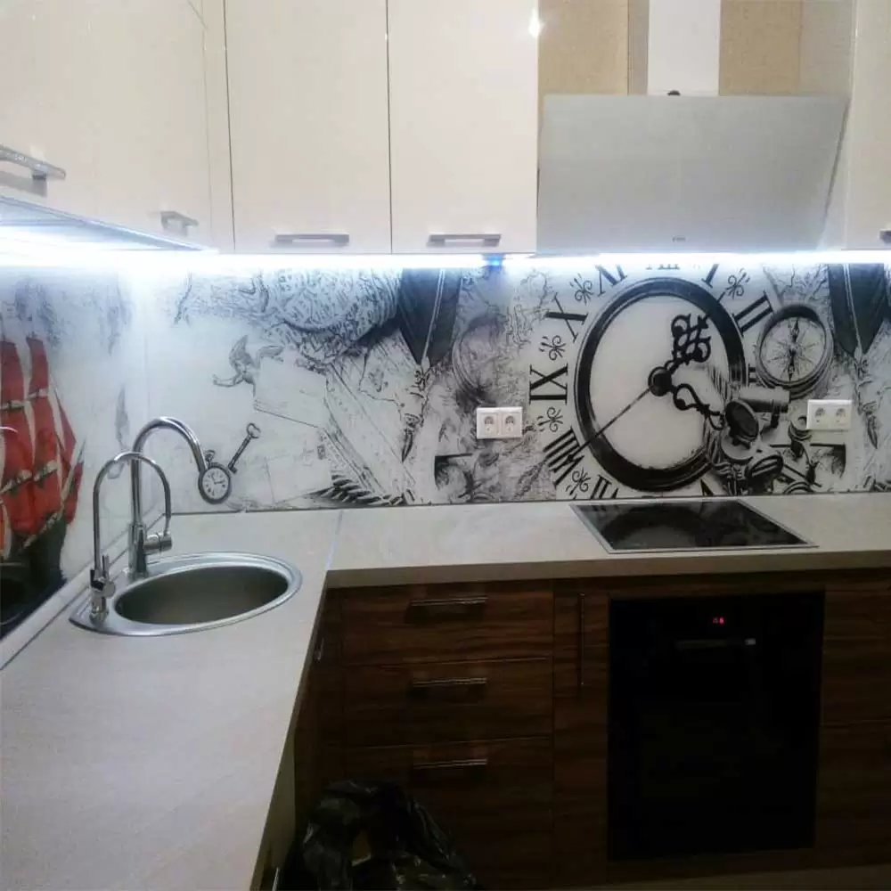 Кухни с фотопечатью скинали фото