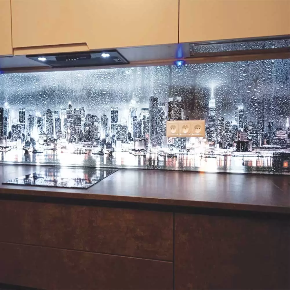 Фартук для кухни 3д с подсветкой фото