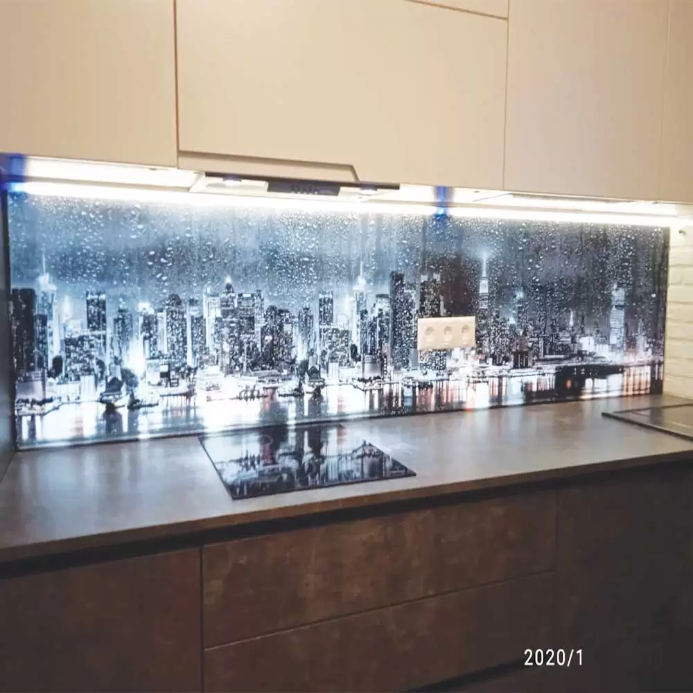 Фартук для кухни 3д с подсветкой