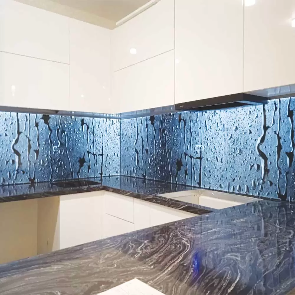 Фартук для кухни с подсветкой изнутри фото